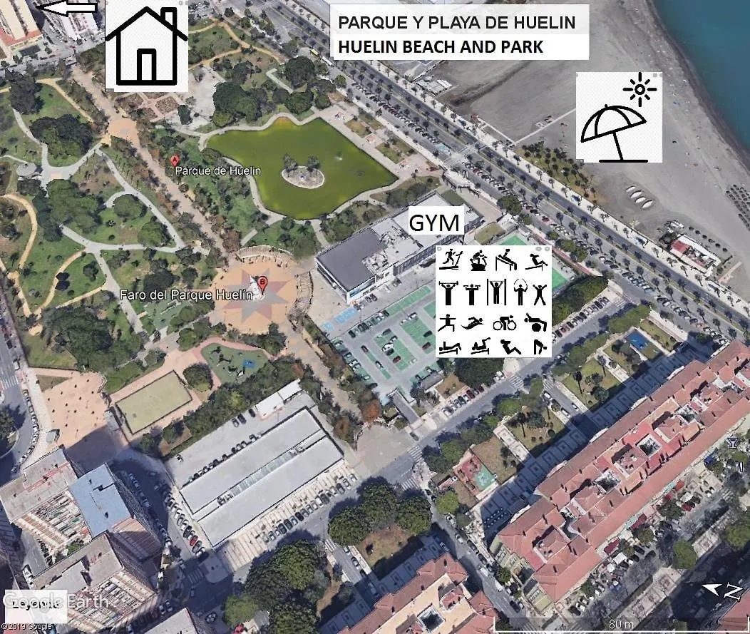 מאלגה City Center Next To The Beach 2 Bedrooms Apartment 0*,